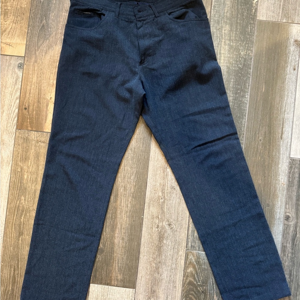 Men's Blue five pocket slacks
